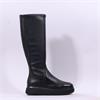 Wonders XFly Platform Long Boot - Black Leather